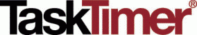 Das Bild zeigt ein kleines Schild mit dem Text "TaskTimer"